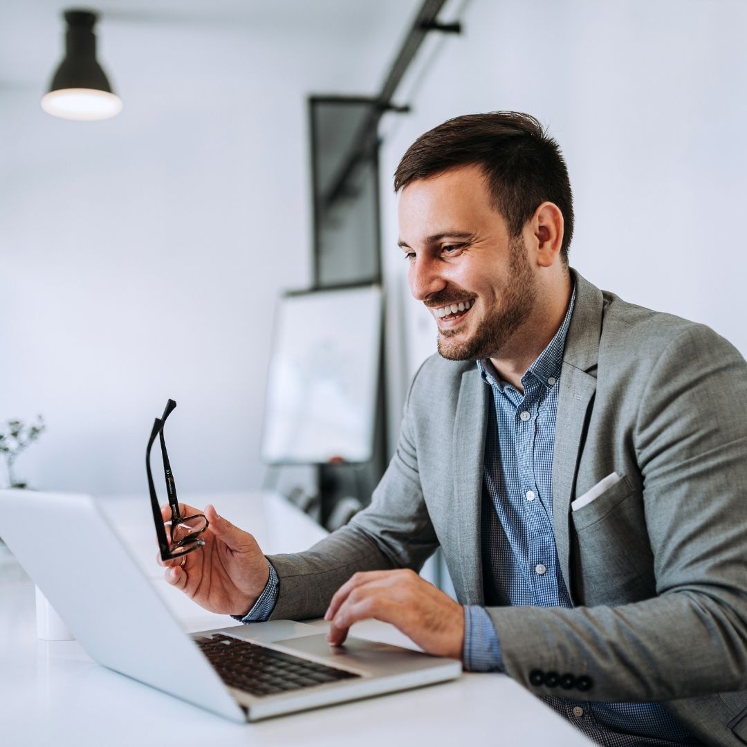 Professional on laptop